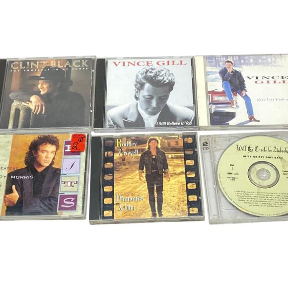 Country Pop Rock Folk CD Lot Clint Black Rodney Crowell Nitty Gritty Gary Morris - Picture 1 of 16